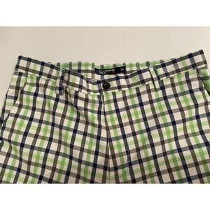 Chaps Golf Shorts Plaid Casual Golfing Flat Front Size 34‎